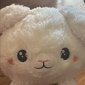 Cute White Plush Bunny Toy by Squishable